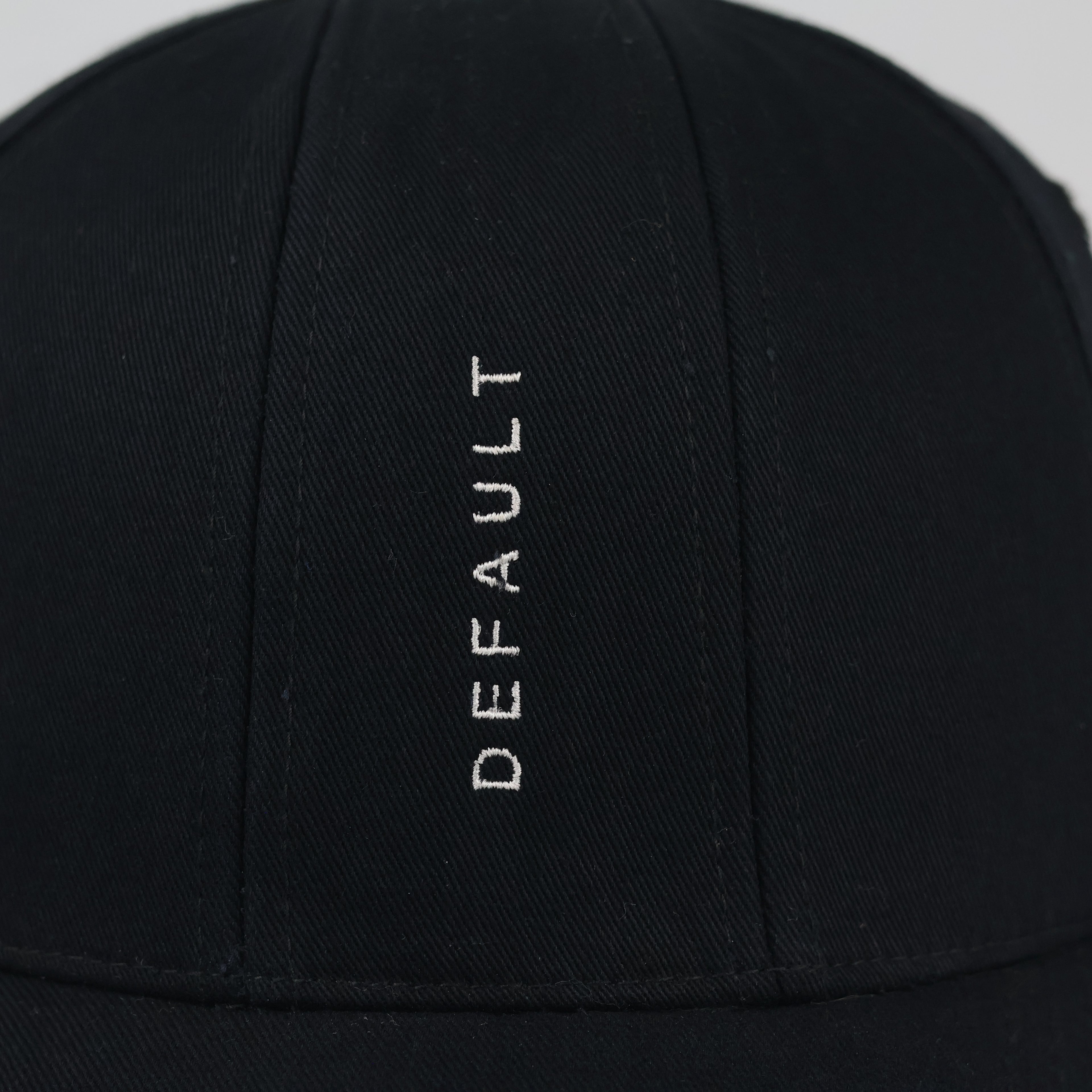 Default Vertical Logo Graphic Hat | Thrifted Black Cap 57-59cm