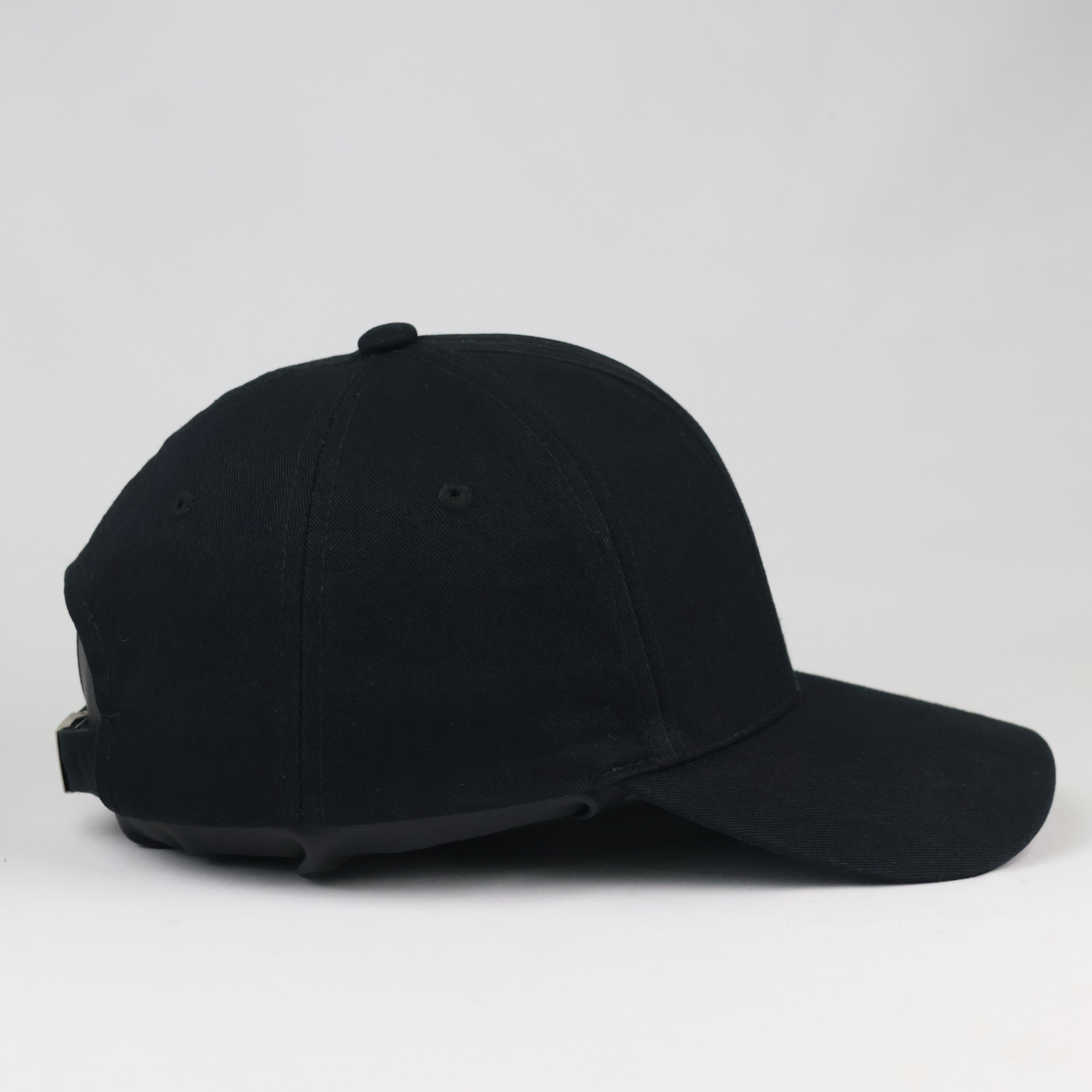 Default Vertical Logo Graphic Hat | Thrifted Black Cap 57-59cm