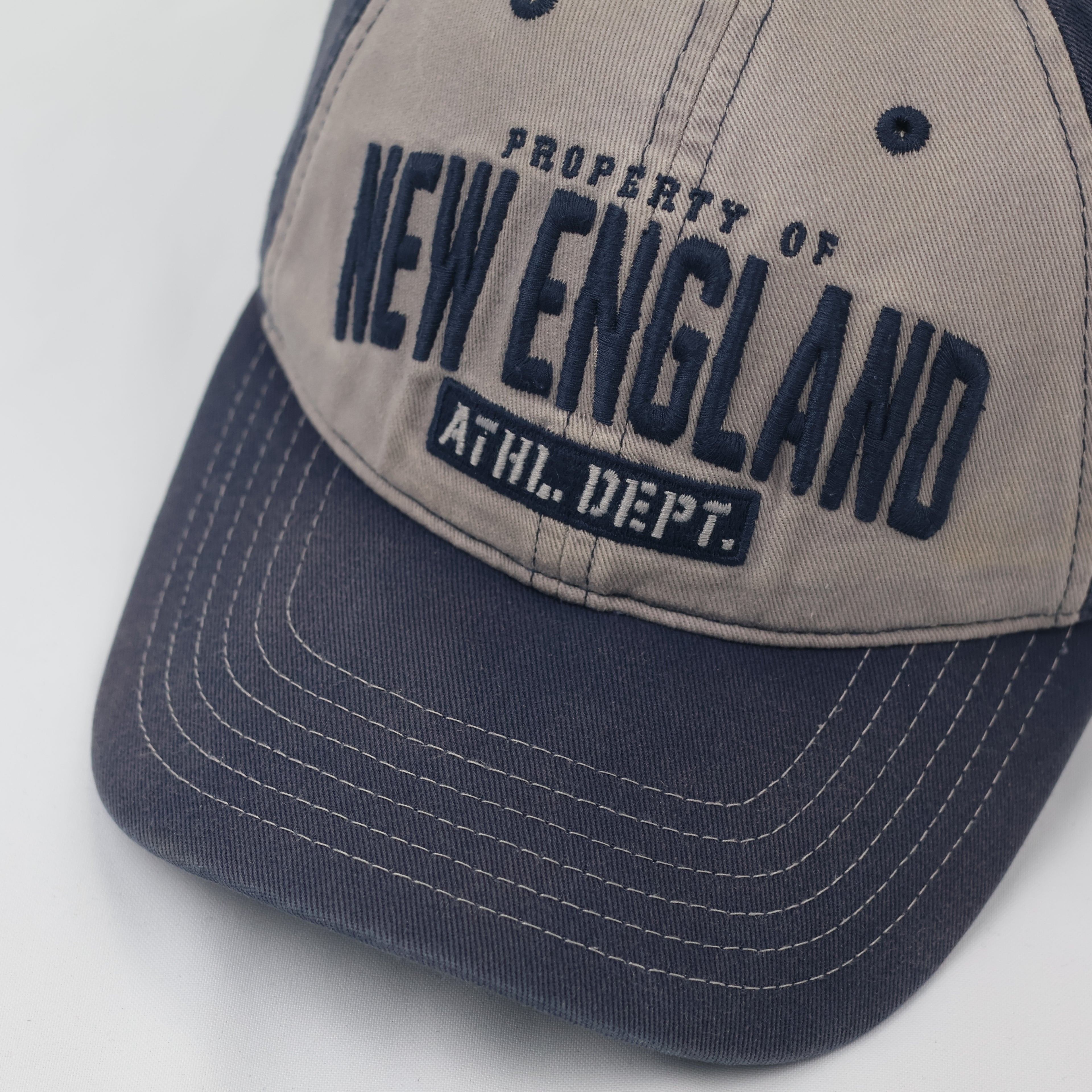 Chowdaheadz New England Athl. Dept. Thrifted Cap - Vintage Navy Baseball Hat