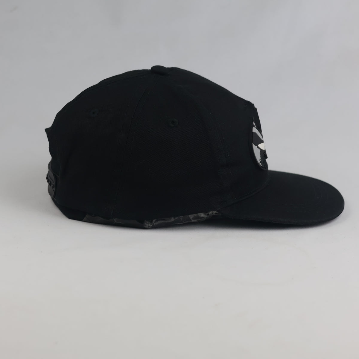 Thrifted Sinsay Batman Logo Black Flat Brim Snapback Hat | 10765