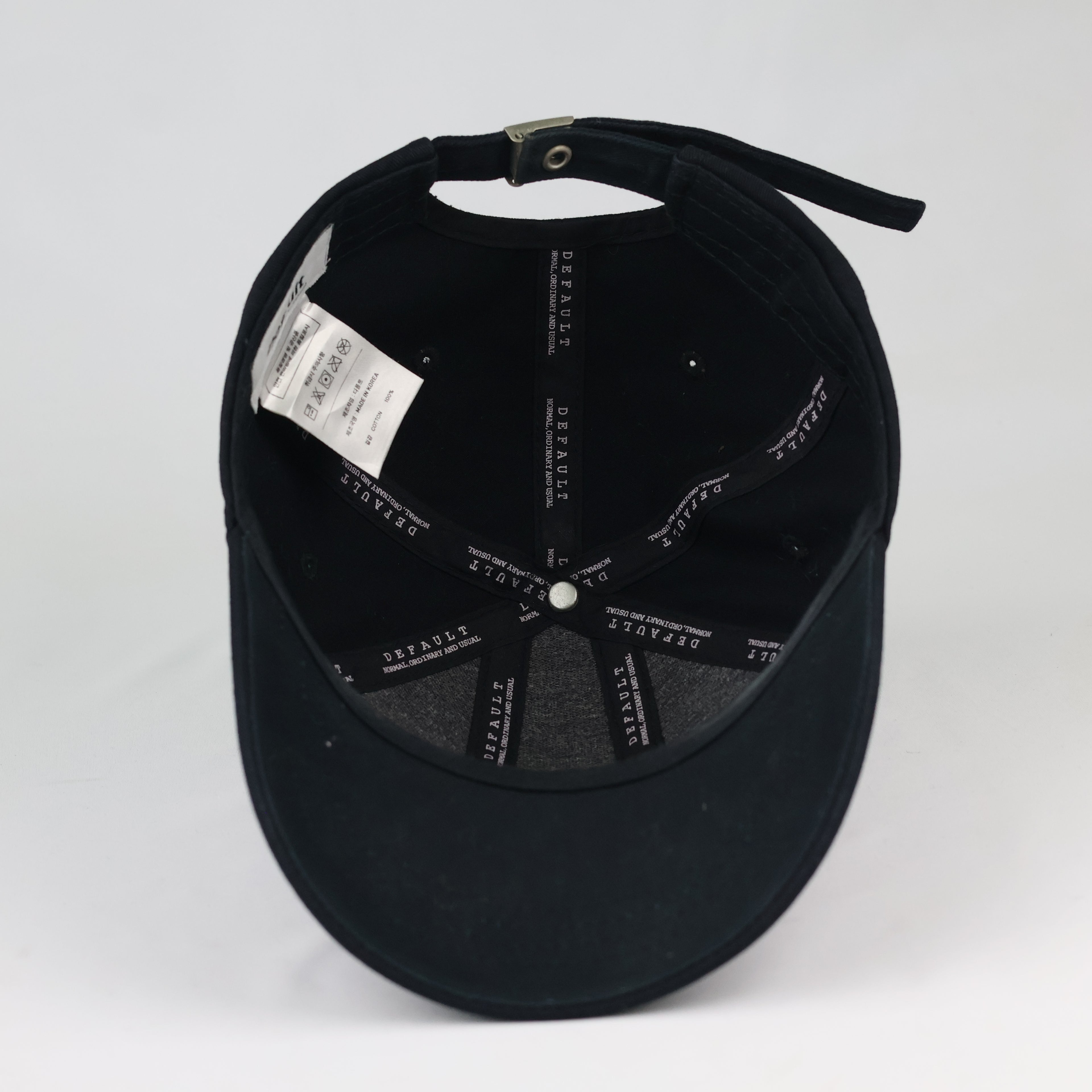 Default Vertical Logo Graphic Hat | Thrifted Black Cap 57-59cm