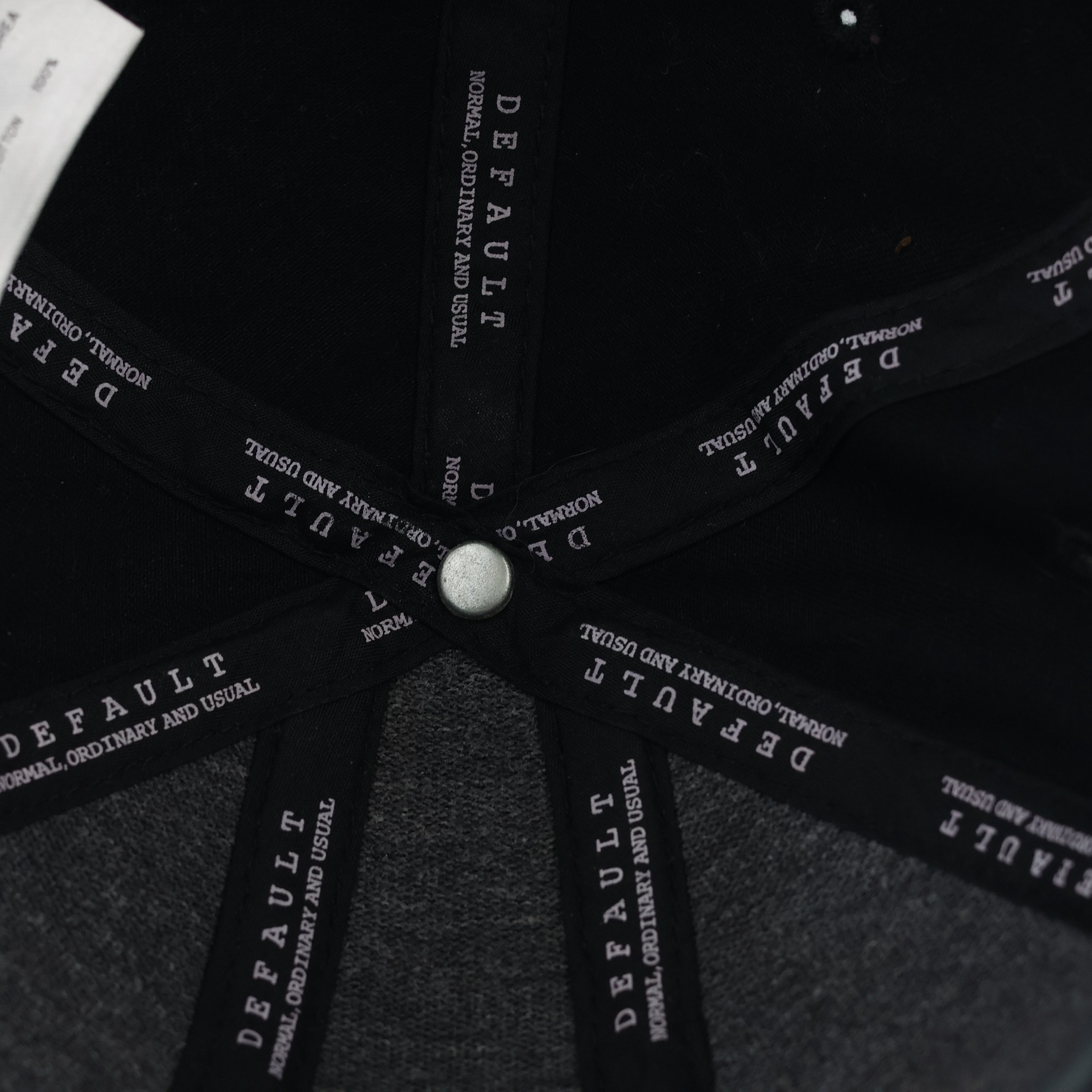 Default Vertical Logo Graphic Hat | Thrifted Black Cap 57-59cm