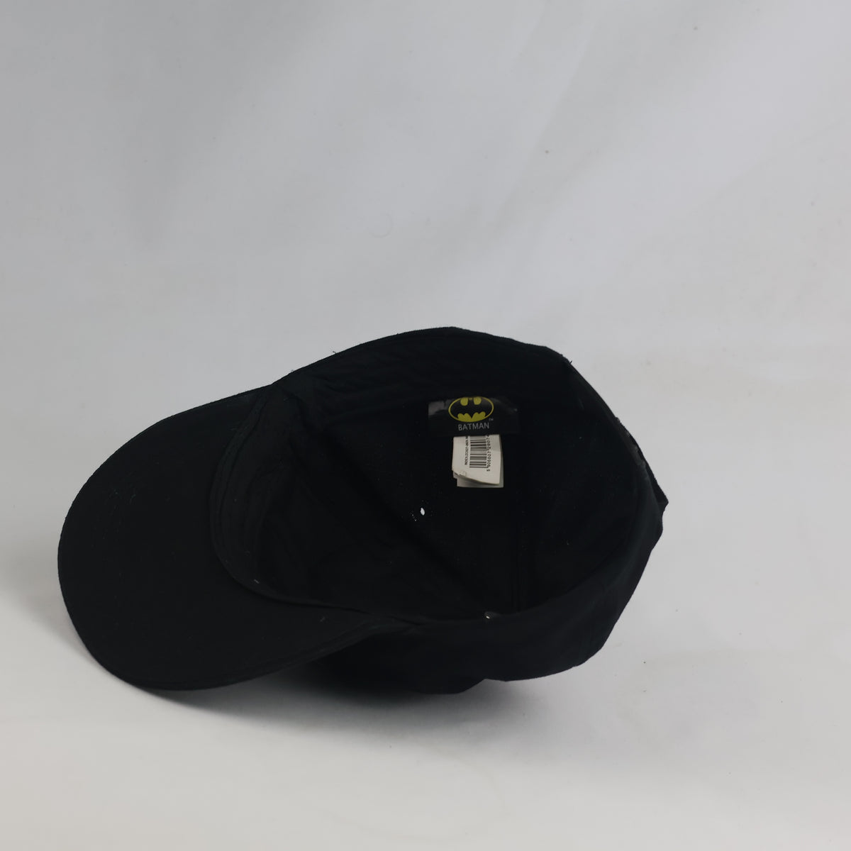 Thrifted Sinsay Batman Logo Black Flat Brim Snapback Hat | 10765