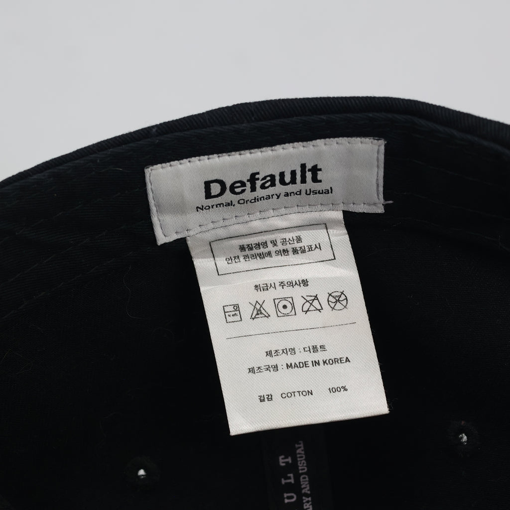 Default Vertical Logo Graphic Hat | Thrifted Black Cap 57-59cm