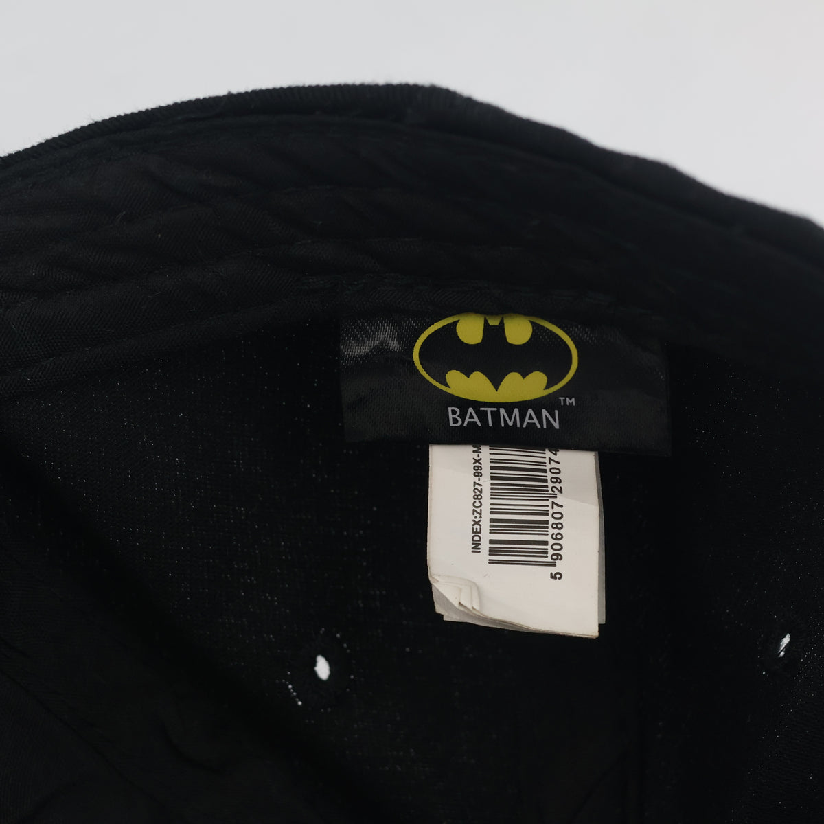 Thrifted Sinsay Batman Logo Black Flat Brim Snapback Hat | 10765