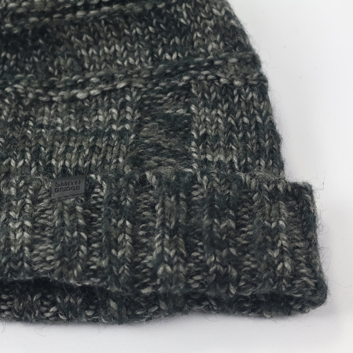 Smith Bridge New York (Korean Import) | Luxury Wool Pom Pom Beanie | Charcoal Grey