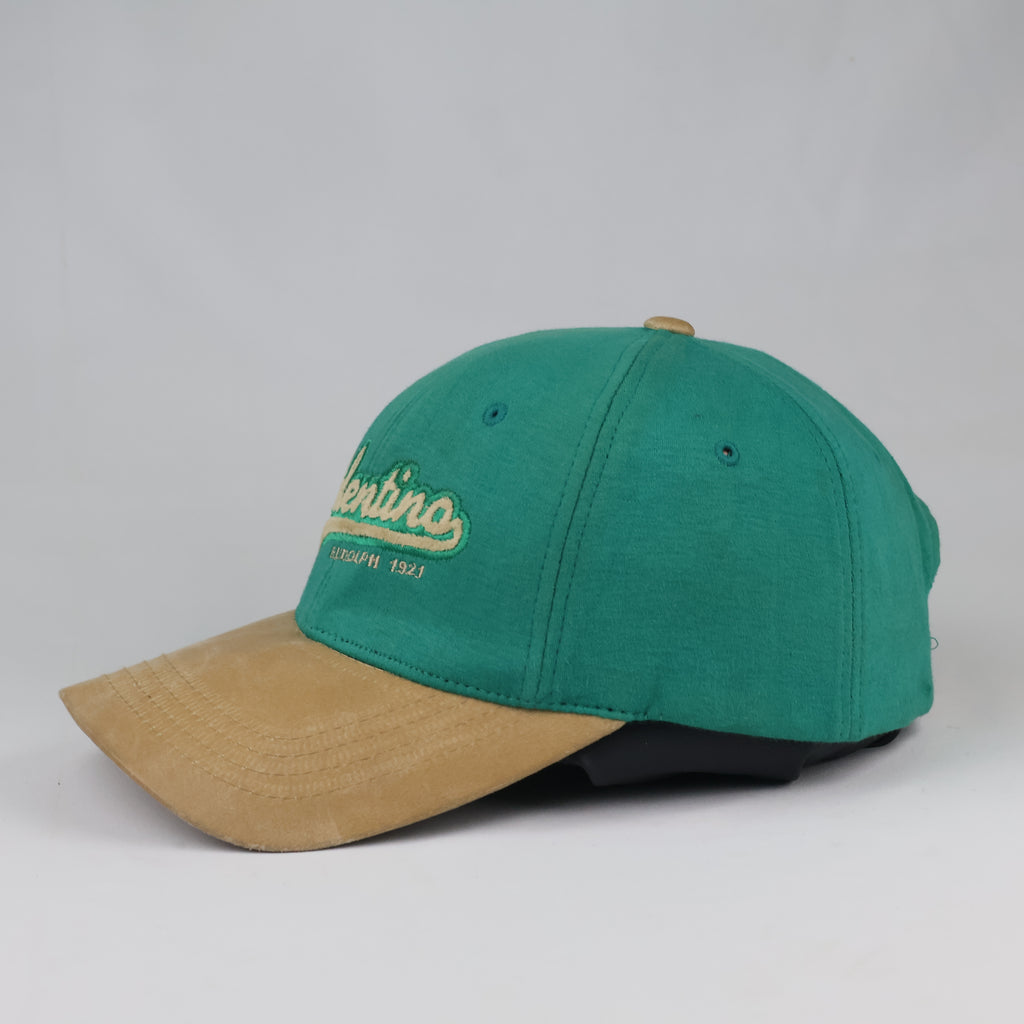 Vintage Rudolph Valentino Curved Brim Cap - Retro Two-Tone Sport Hat
