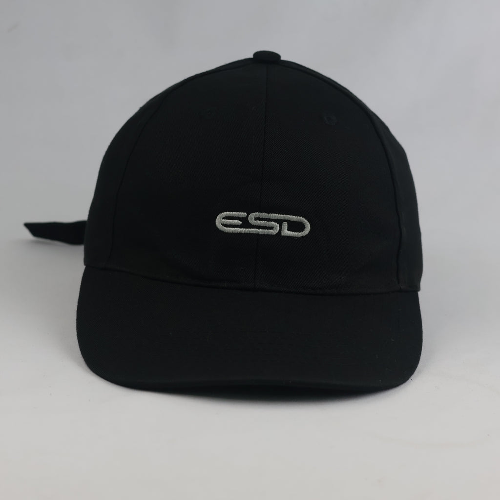 Thrifted Myrtle Beach Black Minimalist "ESD" Dad Hat | 10769