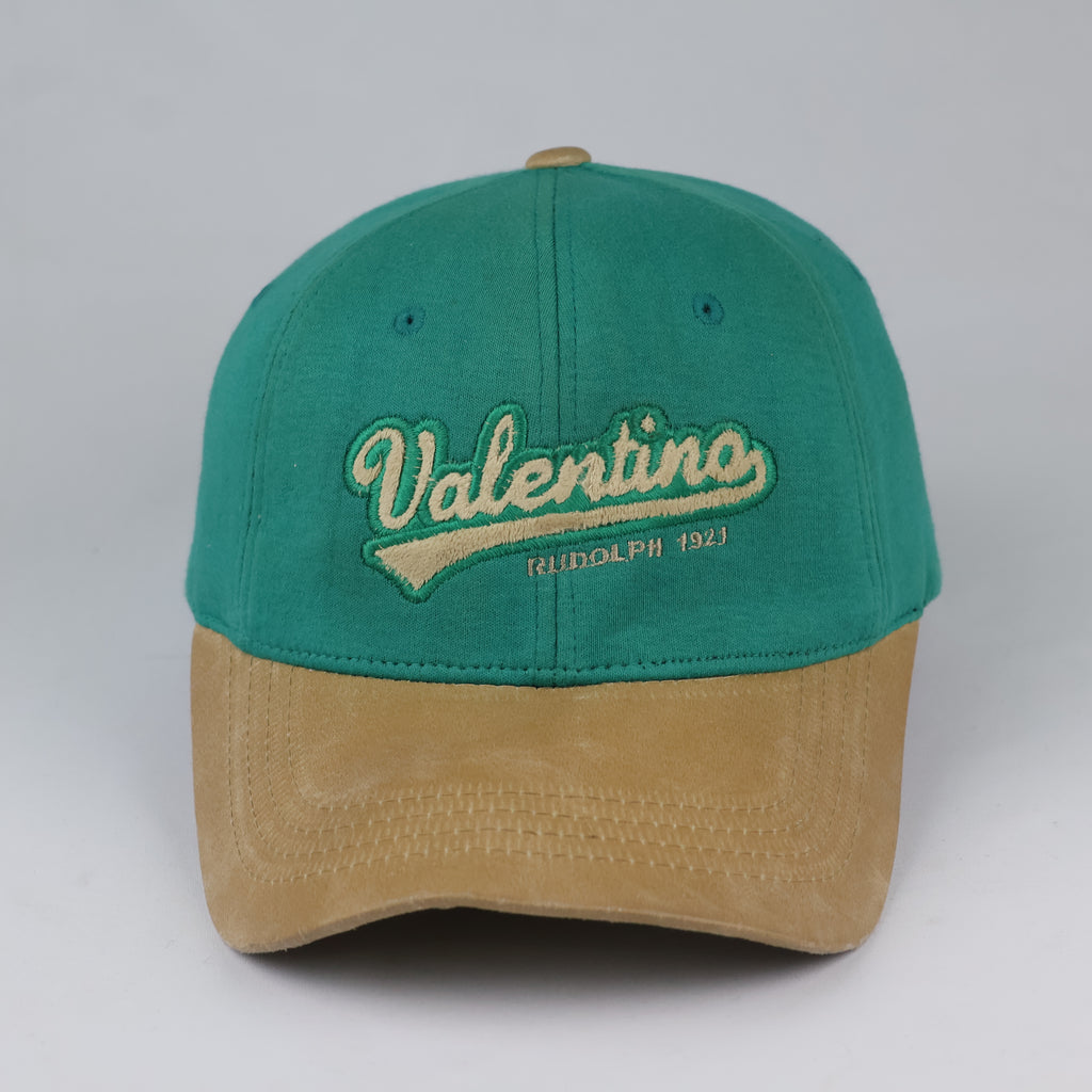 Vintage Rudolph Valentino Curved Brim Cap - Retro Two-Tone Sport Hat