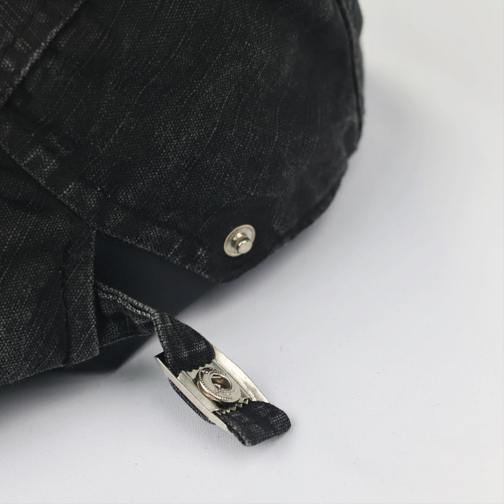 Men’s Black Distressed Newsboy Hat - 100% Cotton