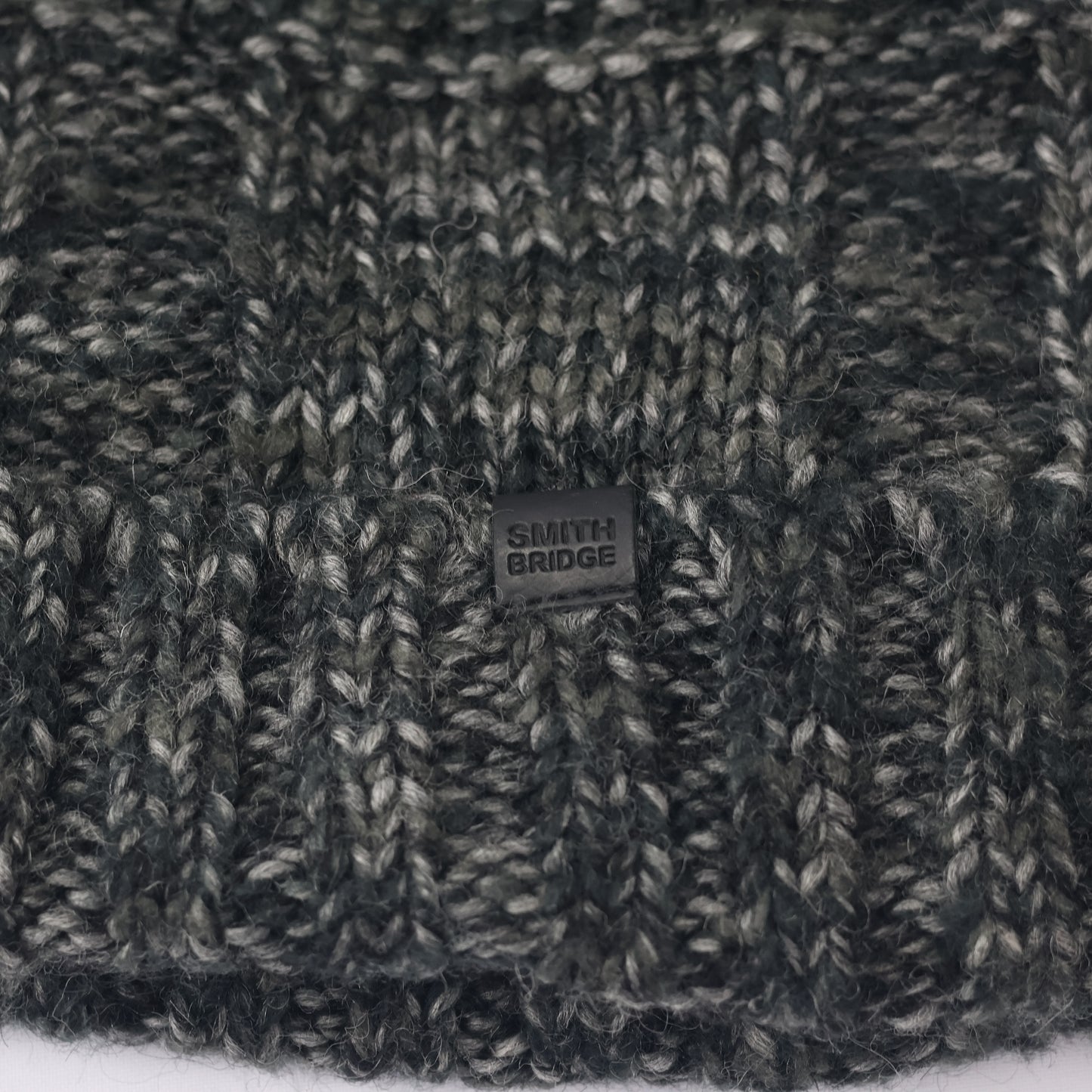 Smith Bridge New York (Korean Import) | Luxury Wool Pom Pom Beanie | Charcoal Grey