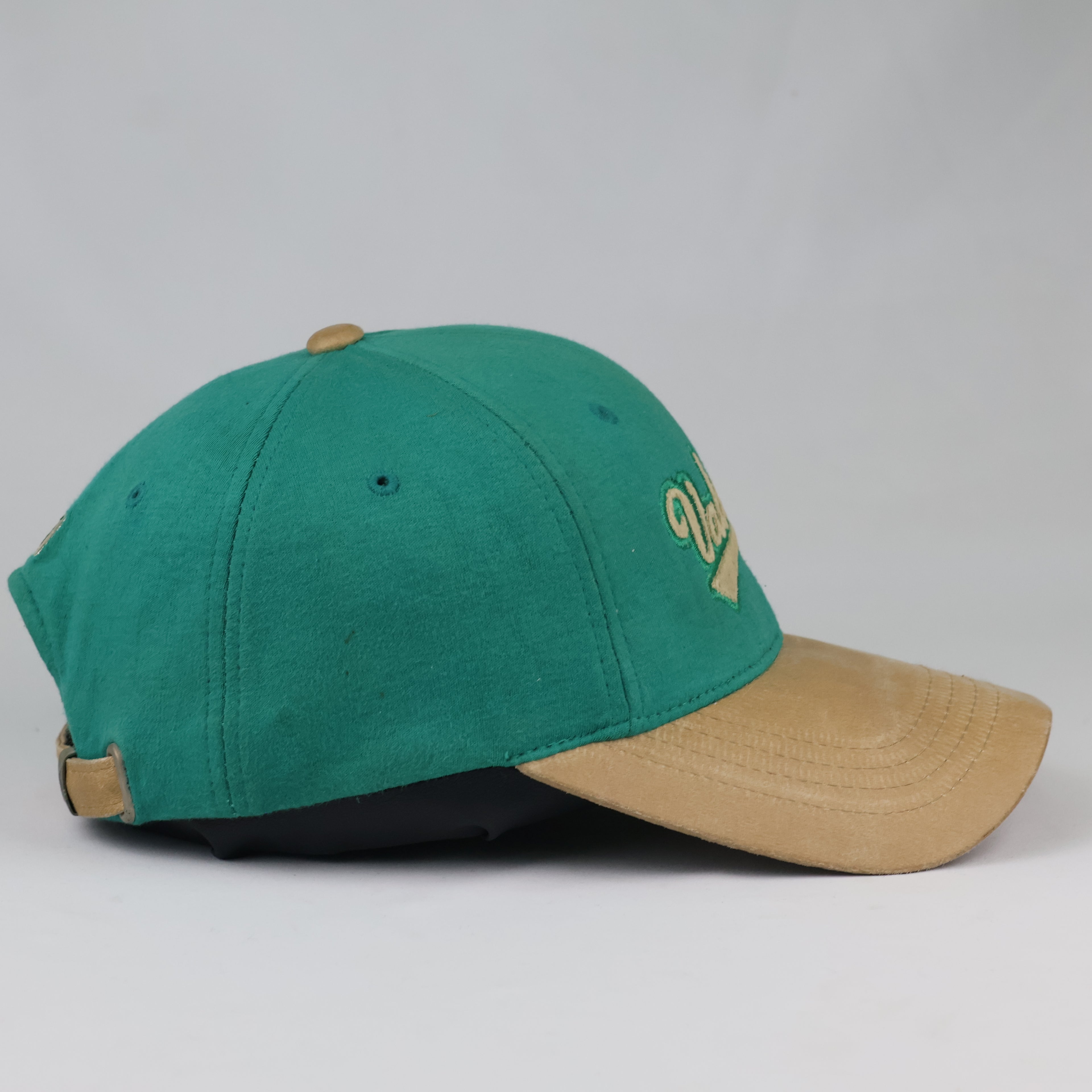 Vintage Rudolph Valentino Curved Brim Cap - Retro Two-Tone Sport Hat