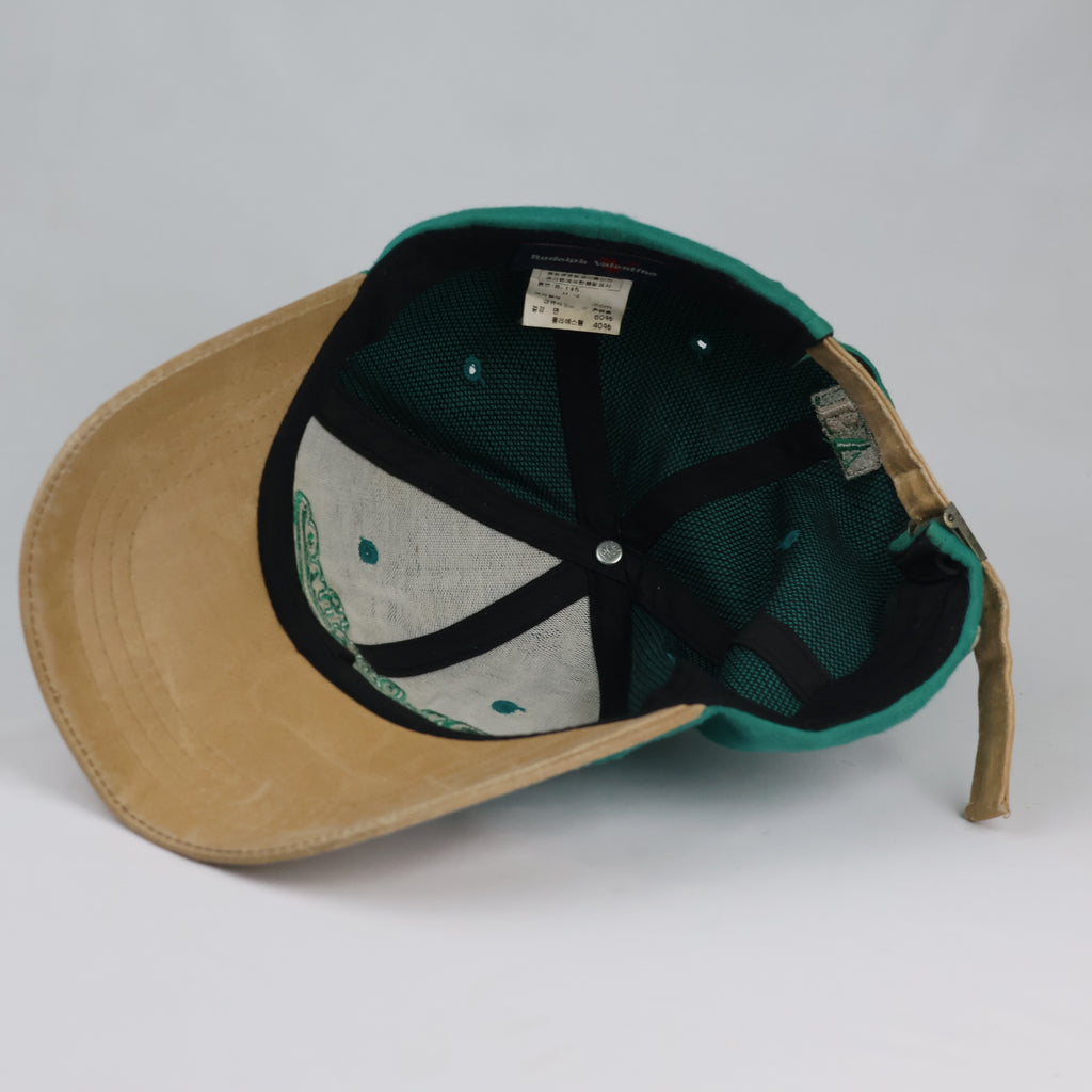 Vintage Rudolph Valentino Curved Brim Cap - Retro Two-Tone Sport Hat