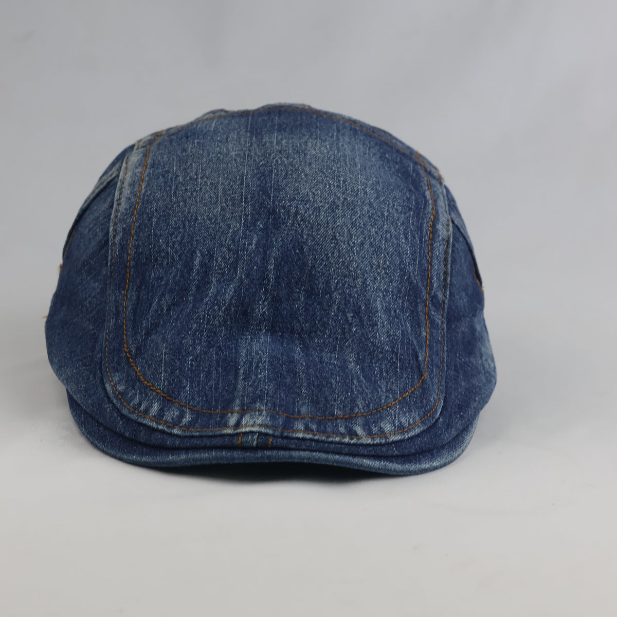 Thrifted Classic Blue Denim Cabbie Newsboy Cap – 57-58cm | 10651