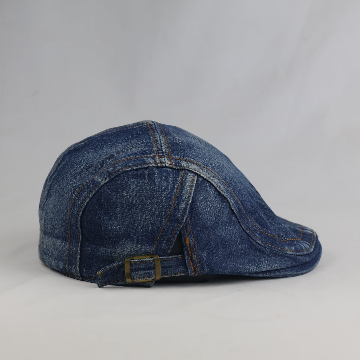 Thrifted Classic Blue Denim Cabbie Newsboy Cap – 57-58cm | 10651