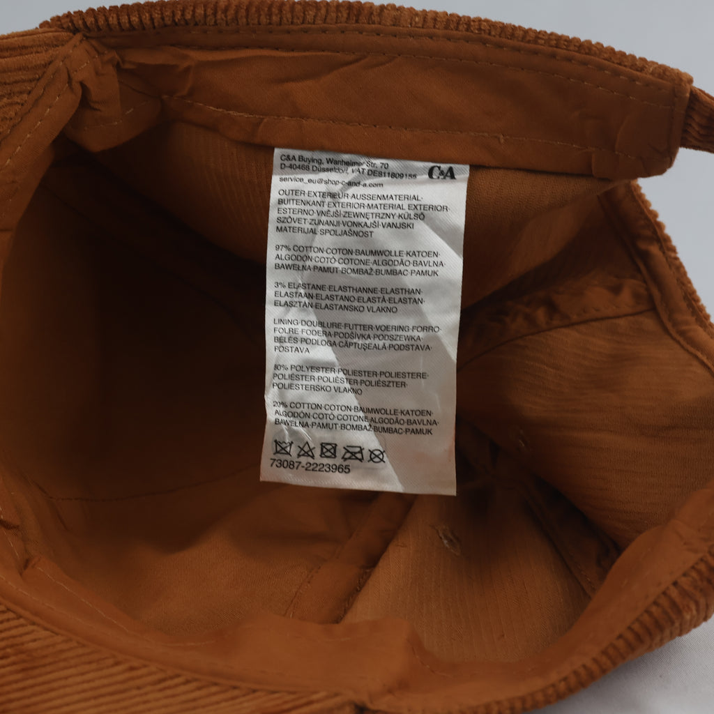 Thrifted C&A Brown Corduroy Strapback Baseball Cap (57-58cm) | 10645