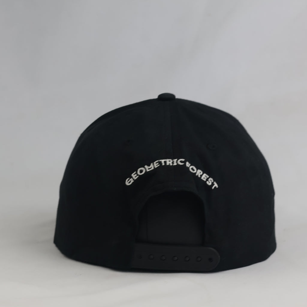 Thrifted Beechfield Geometric Forest Black Snapback (56-57 cm) | 10743