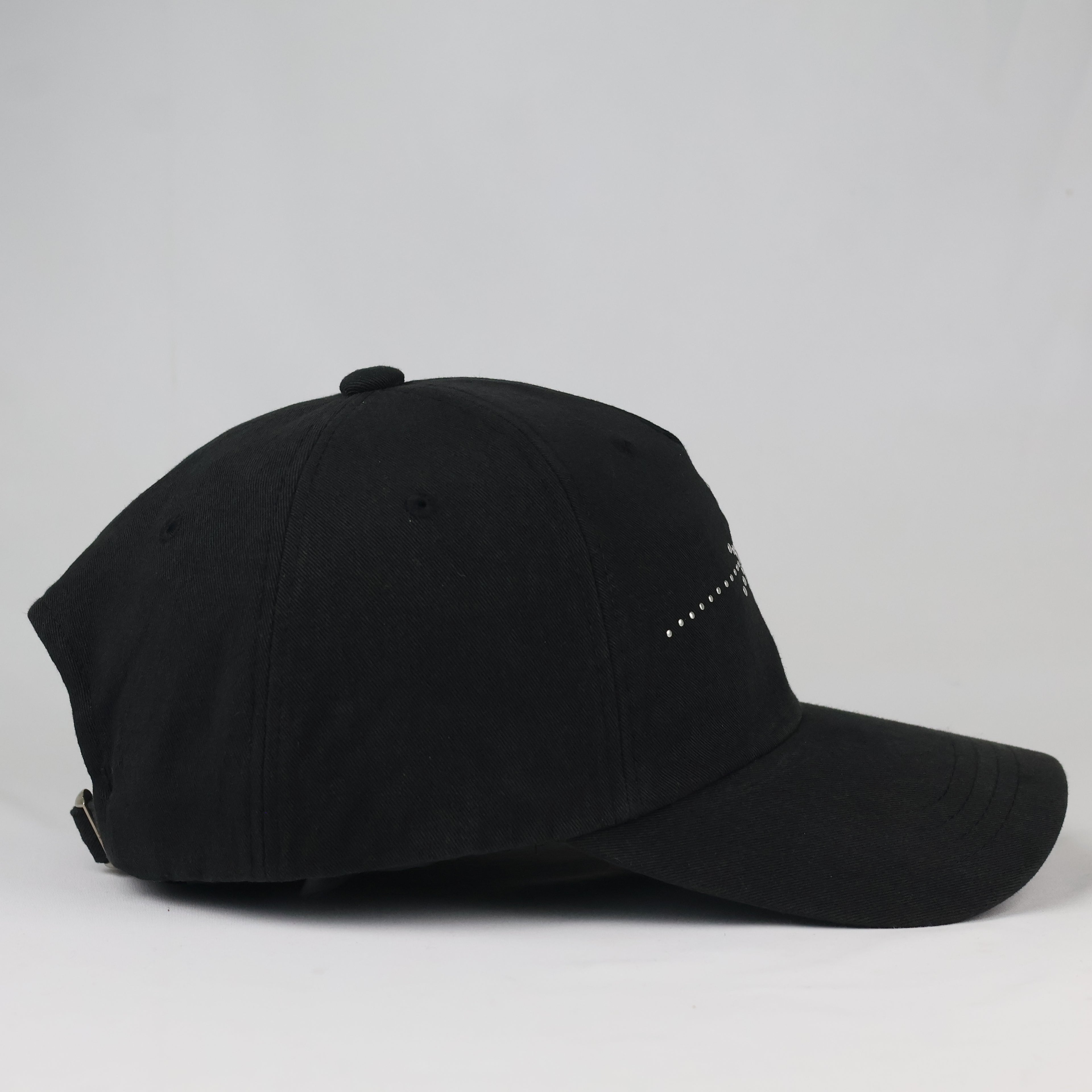 Vintage Style Black Studded Baseball Cap - Y2K Rhinestone Star Hat