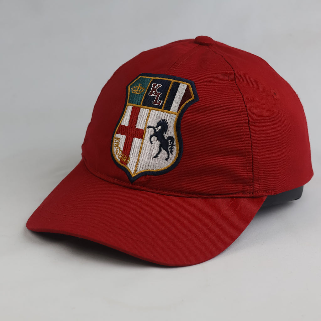 Thrifted Kingsland Embroidered Crest Red Cap – 55-56cm |10653