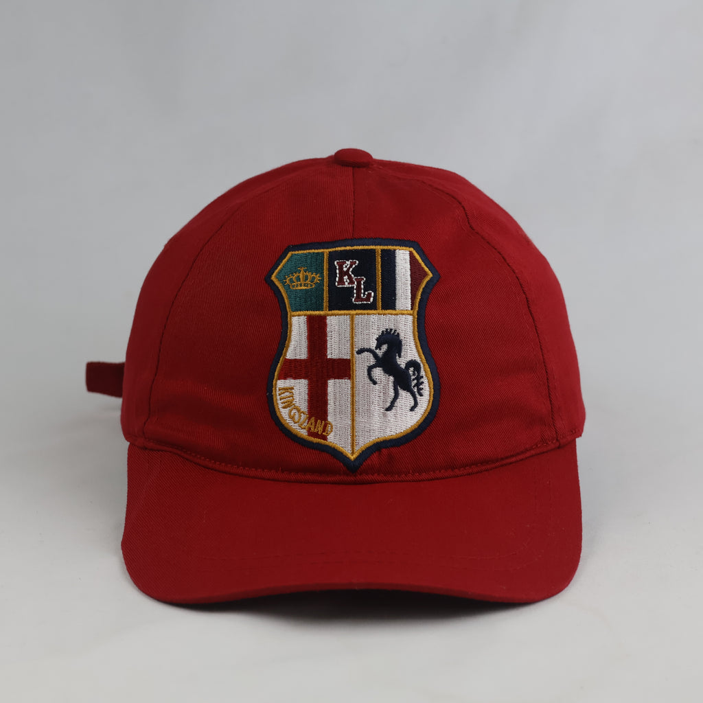 Thrifted Kingsland Embroidered Crest Red Cap – 55-56cm |10653