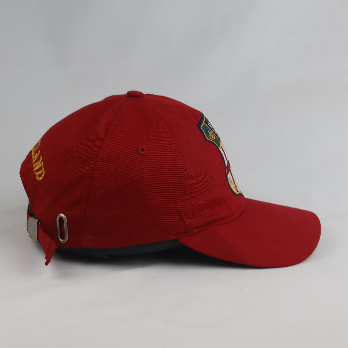 Thrifted Kingsland Embroidered Crest Red Cap – 55-56cm |10653