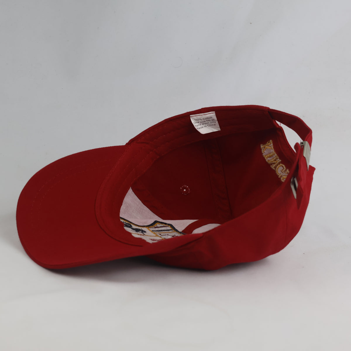Thrifted Kingsland Embroidered Crest Red Cap – 55-56cm |10653