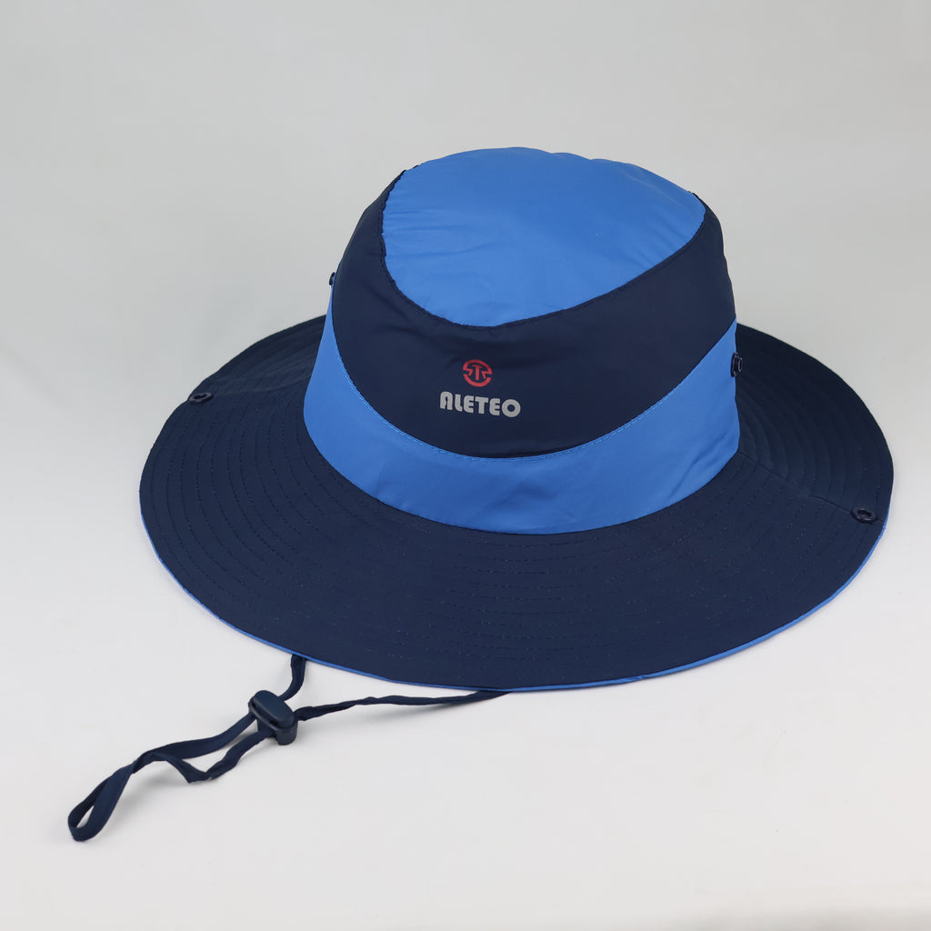 Vintage ALETEO Technical Boonie Hat - Two-Tone Blue Outdoor Sun Cap