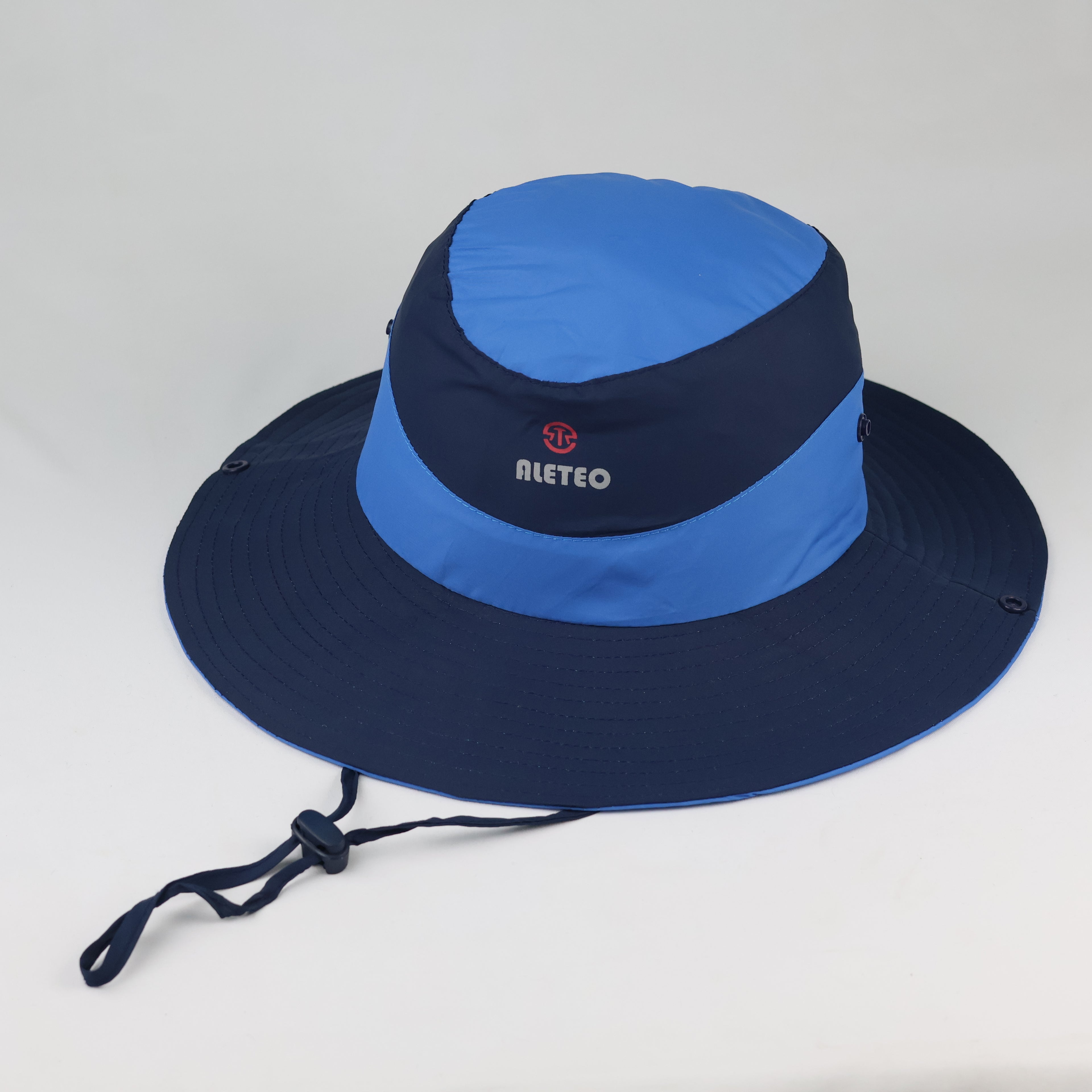 Vintage ALETEO Technical Boonie Hat - Two-Tone Blue Outdoor Sun Cap