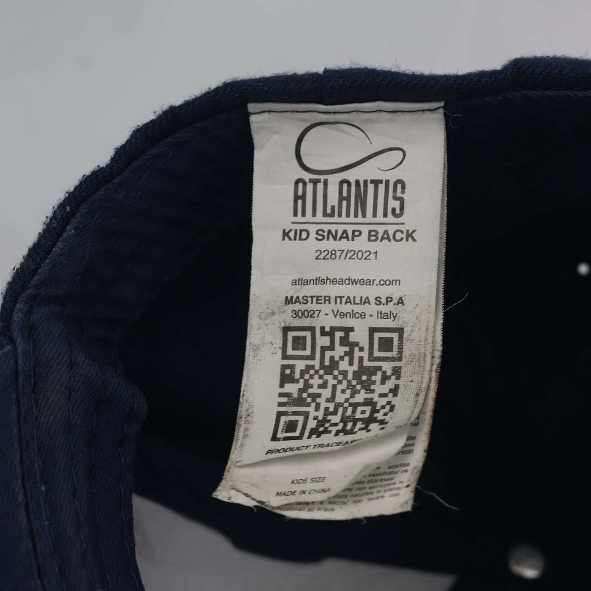 Thrifted Atlantis Master Italia Navy Tractor Snapback Cap (53-54 cm) | 10761