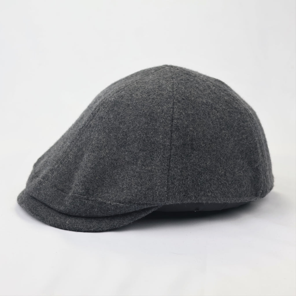 Zara Accessories Men’s Grey Wool Blend Thrifted Flat Cap - Classic Ivy Hat
