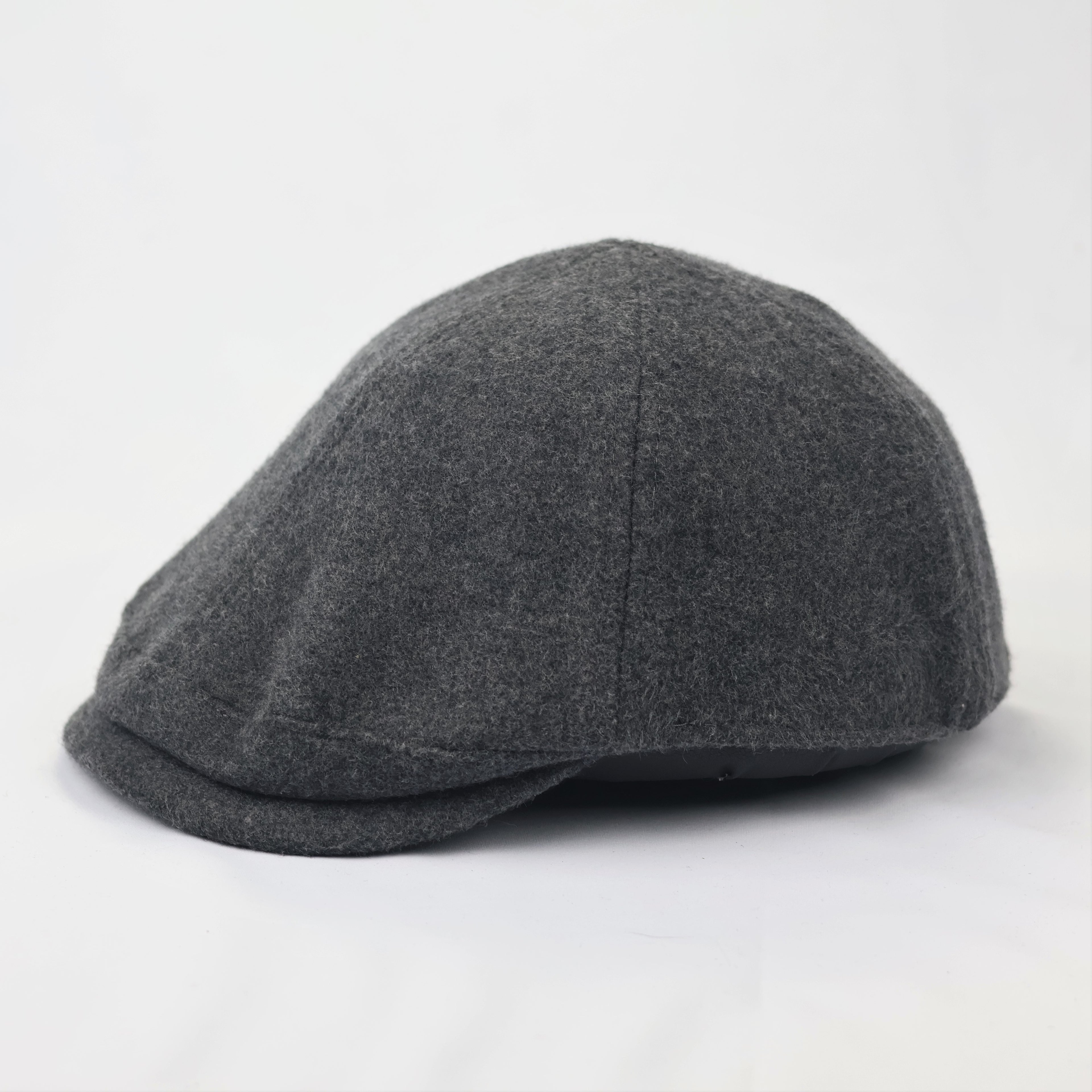 Zara Accessories Men’s Grey Wool Blend Thrifted Flat Cap - Classic Ivy Hat
