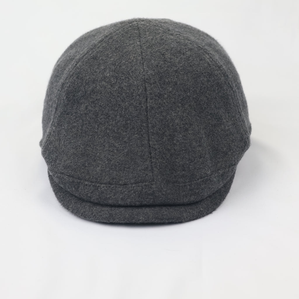 Zara Accessories Men’s Grey Wool Blend Thrifted Flat Cap - Classic Ivy Hat