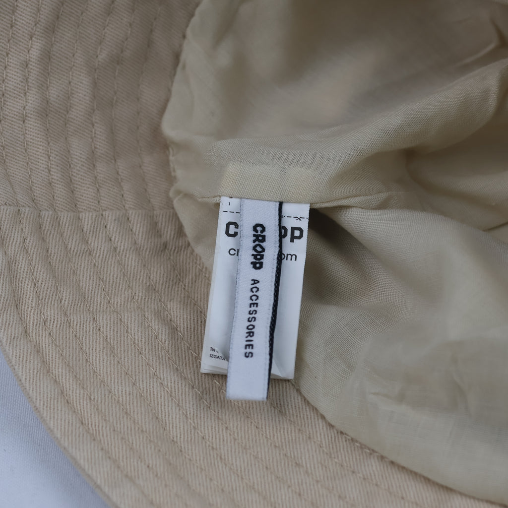 Thrifted Cropp Accessories Tan "Free Spirit" Cotton Bucket Hat (56cm)