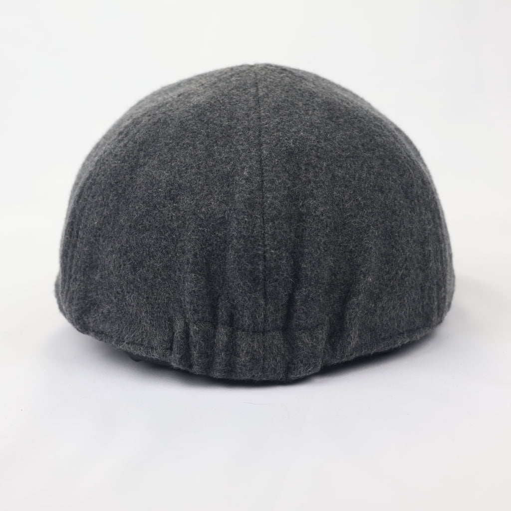 Zara Accessories Men’s Grey Wool Blend Thrifted Flat Cap - Classic Ivy Hat