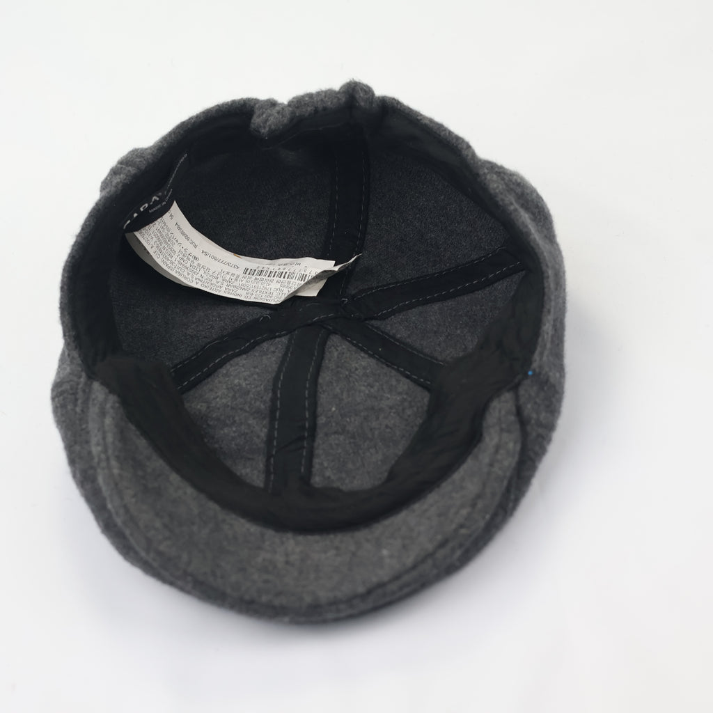 Zara Accessories Men’s Grey Wool Blend Thrifted Flat Cap - Classic Ivy Hat