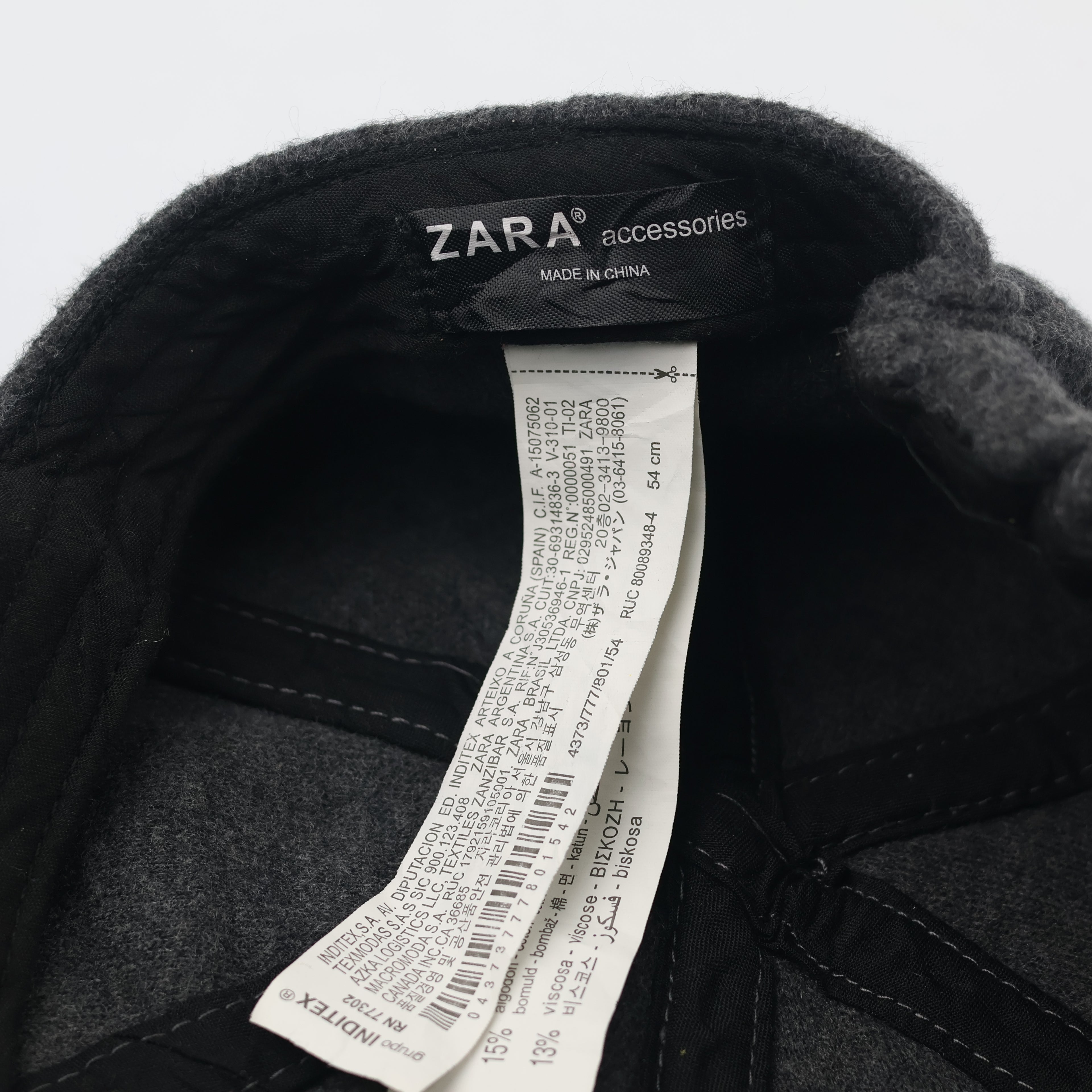 Zara Accessories Men’s Grey Wool Blend Thrifted Flat Cap - Classic Ivy Hat
