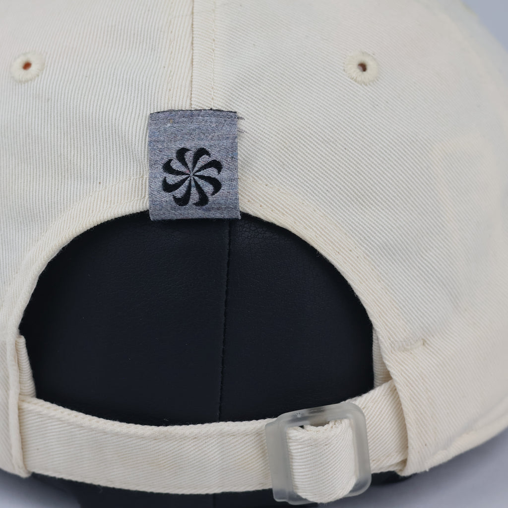 Nike Cream Baseball Cap - Retro Swoosh Logo Y2K Cord Strapback Hat