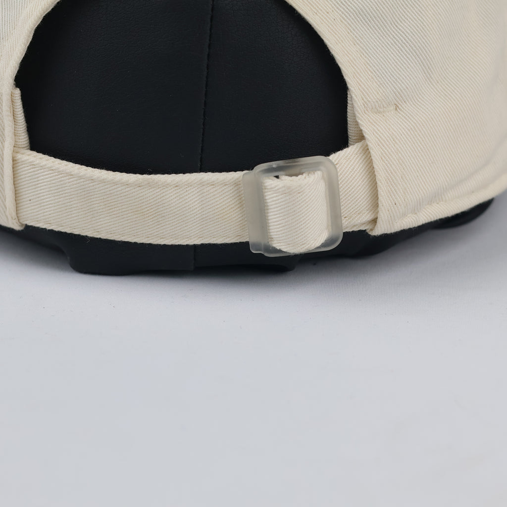Nike Cream Baseball Cap - Retro Swoosh Logo Y2K Cord Strapback Hat