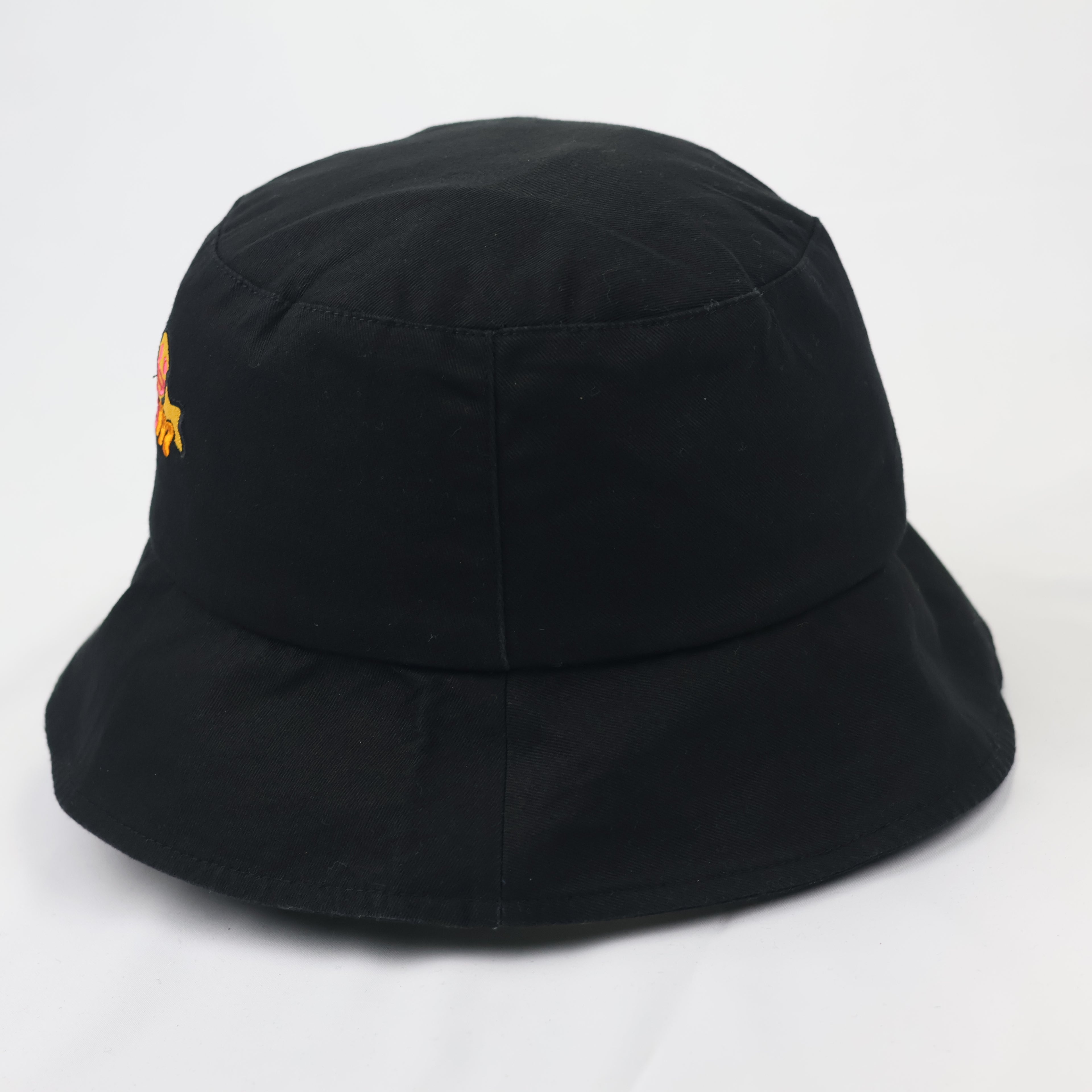 Official Emoji Brand "Optimism" Black Thrifted Bucket Hat | Size 57cm