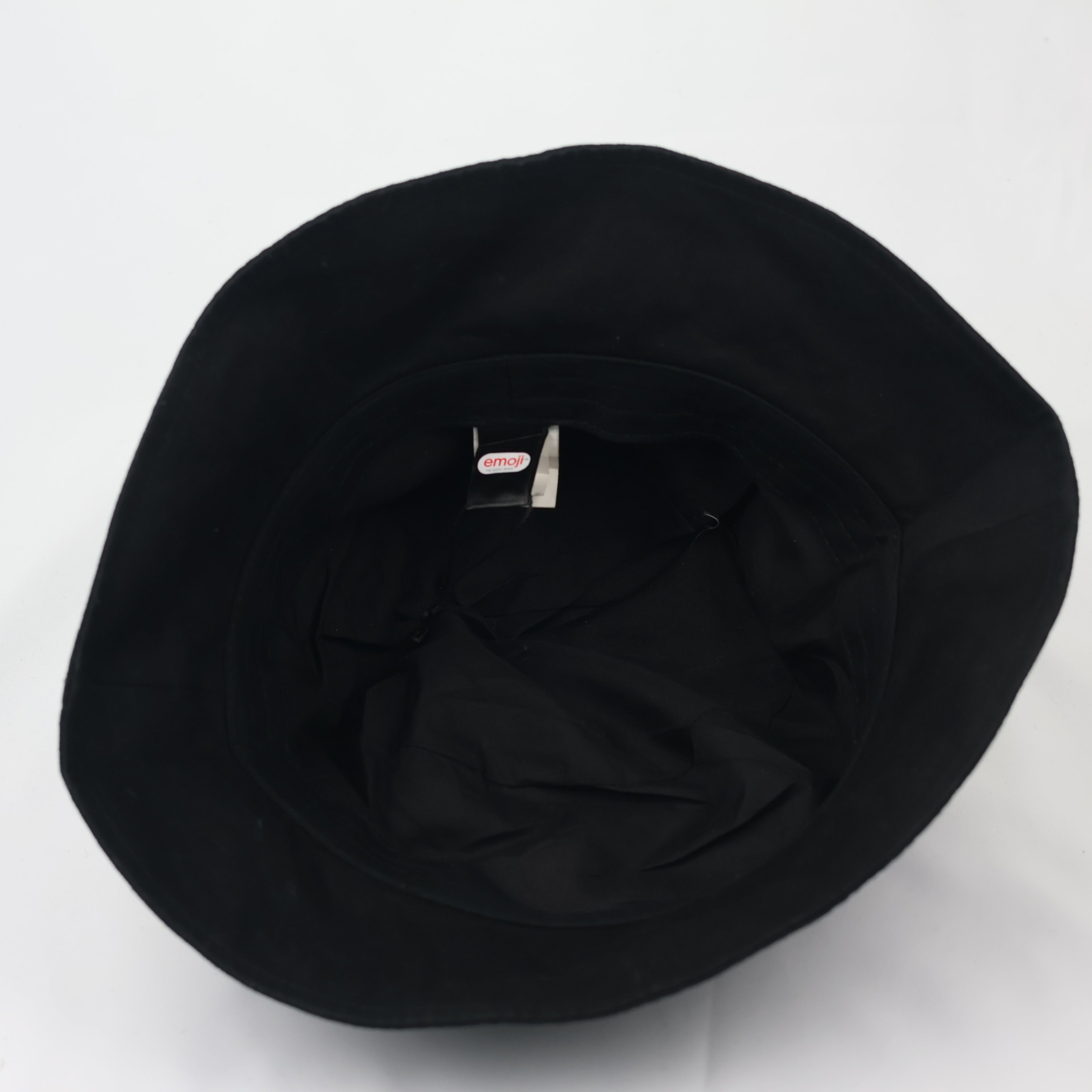 Official Emoji Brand "Optimism" Black Thrifted Bucket Hat | Size 57cm