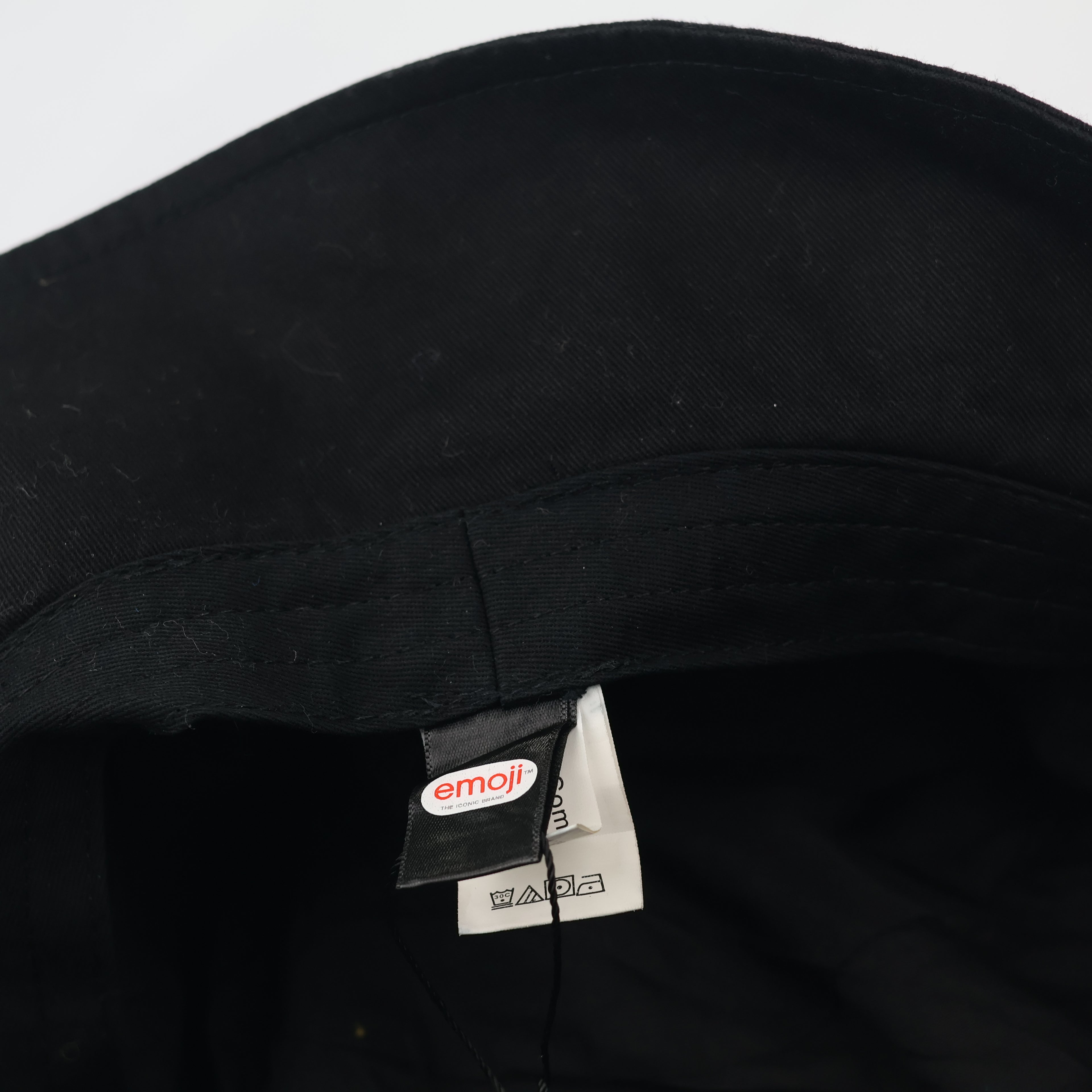 Official Emoji Brand "Optimism" Black Thrifted Bucket Hat | Size 57cm
