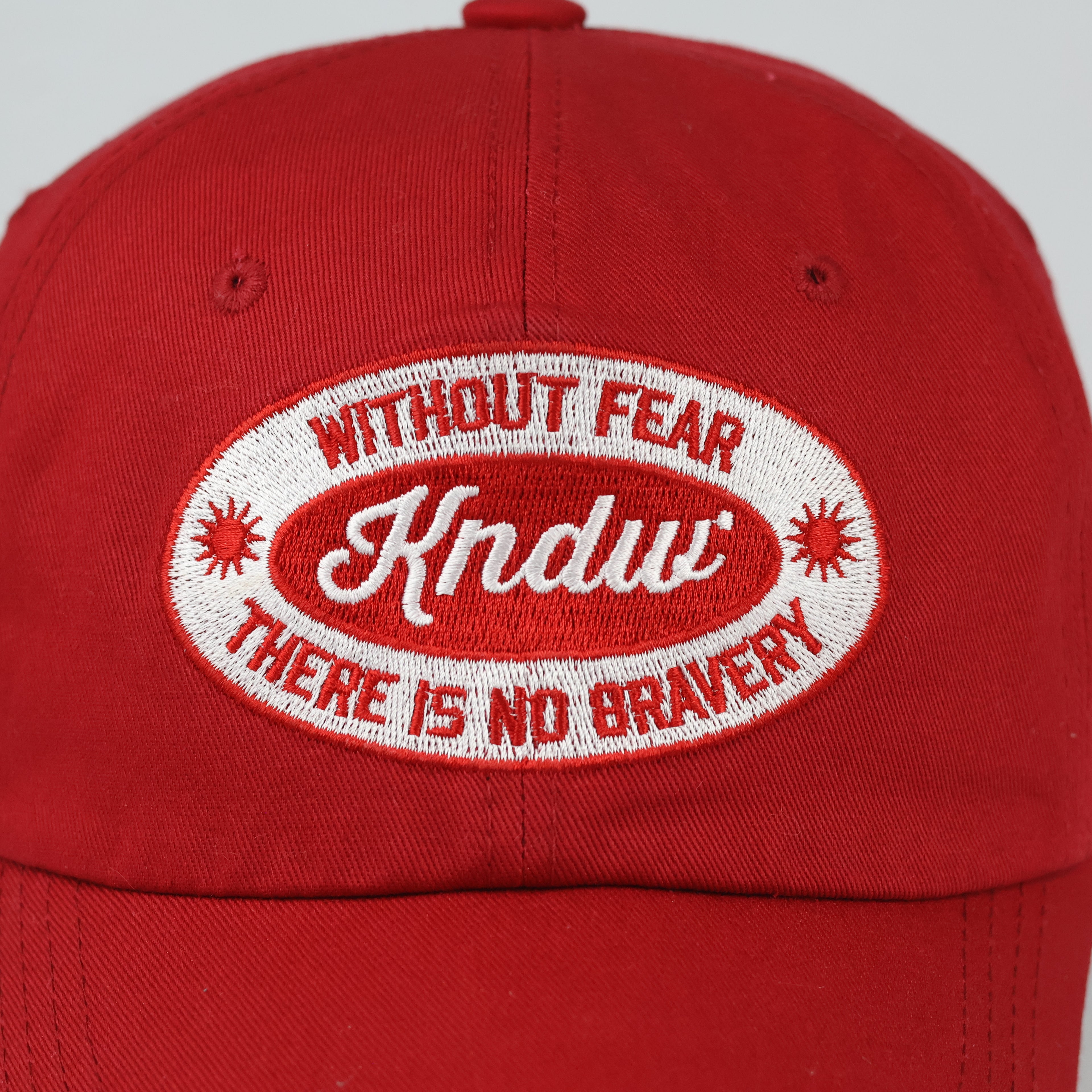 Vintage KND Red Motivational Statement Hat - Retro Streetwear Dad Thrifted Cap