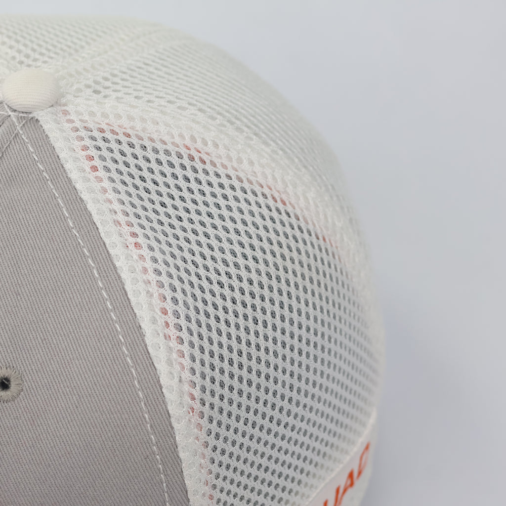 Official Vice Golf Script Logo Thrifted Snapback Hat | Gray/Orange/White