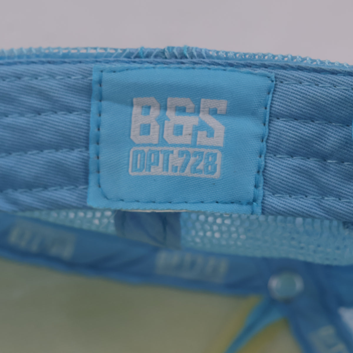 Thrifted B&S Dept. 728 Sky Blue Snapback Mesh Cap (57–58 cm) |10673