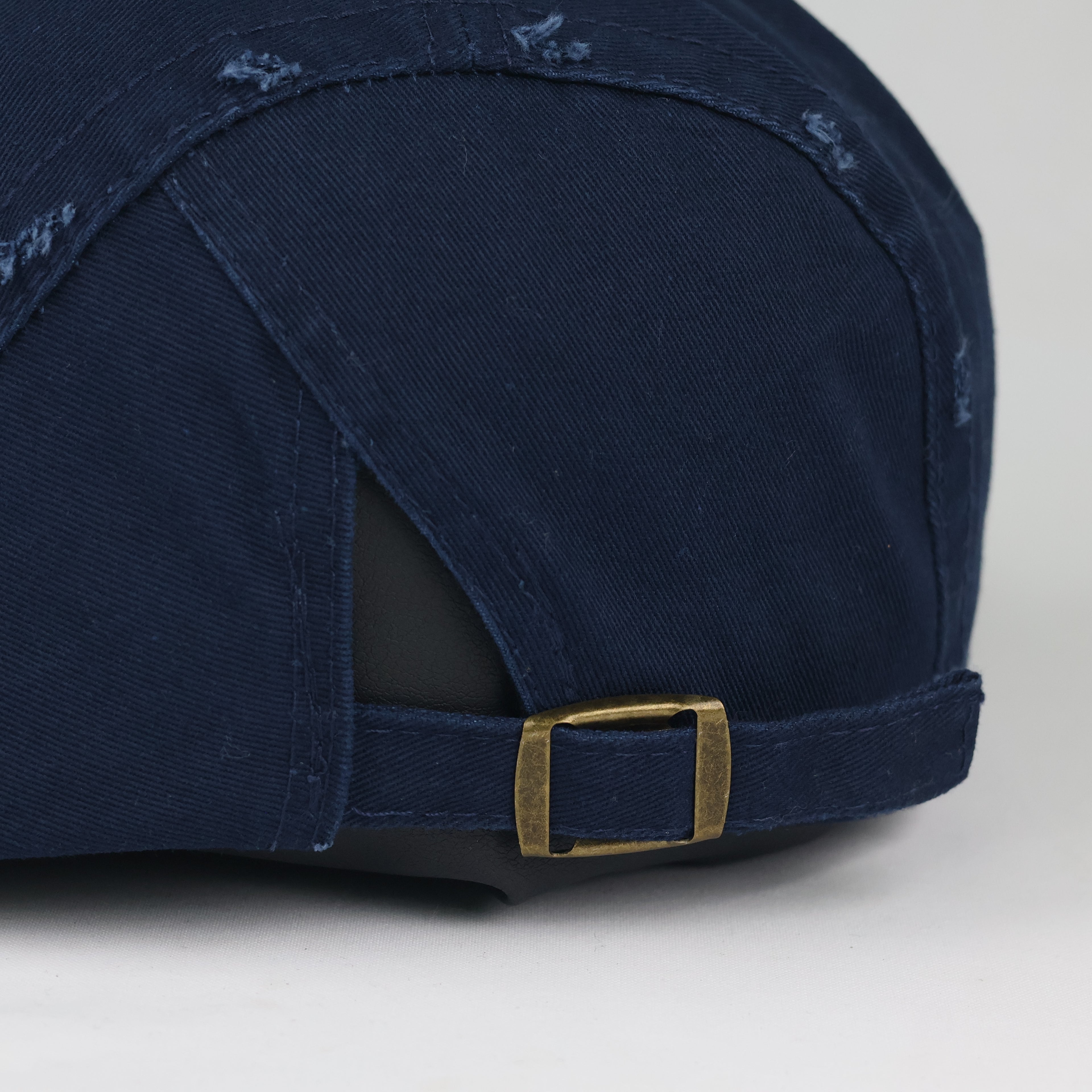 Retro Navy Blue Newsboy Flat Cap - Casual Distressed Duckbill Ivy Hat