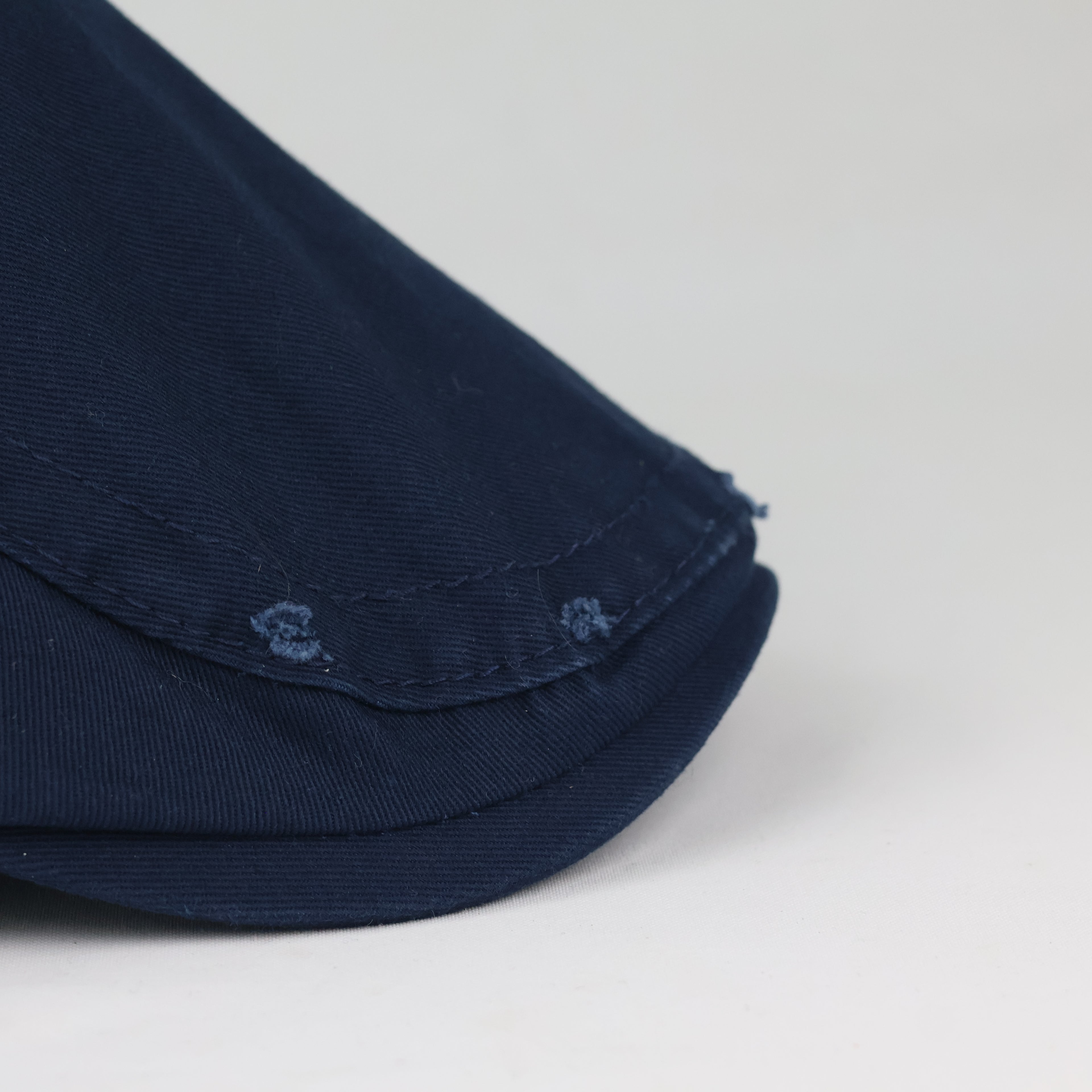 Retro Navy Blue Newsboy Flat Cap - Casual Distressed Duckbill Ivy Hat