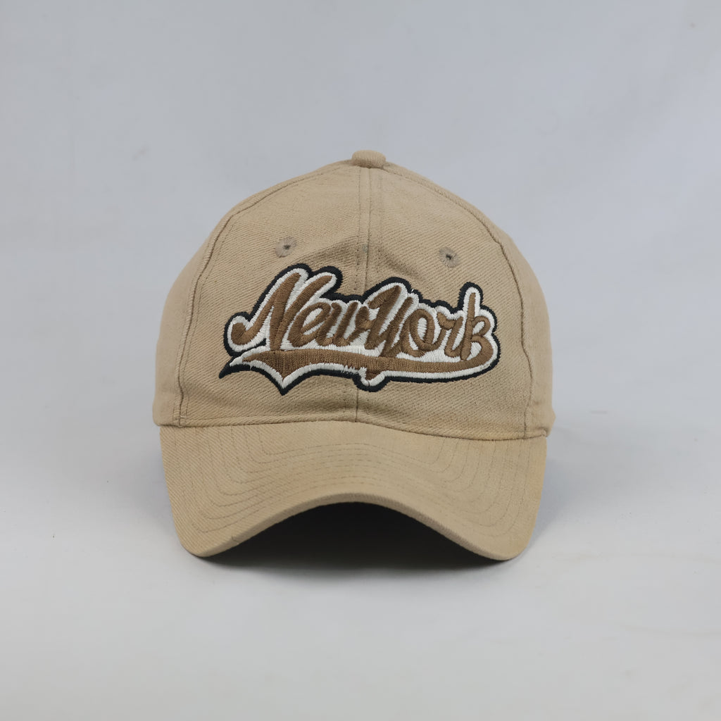 Thrifted New York Embroidered Khaki Cap – 54-55cm | 10649