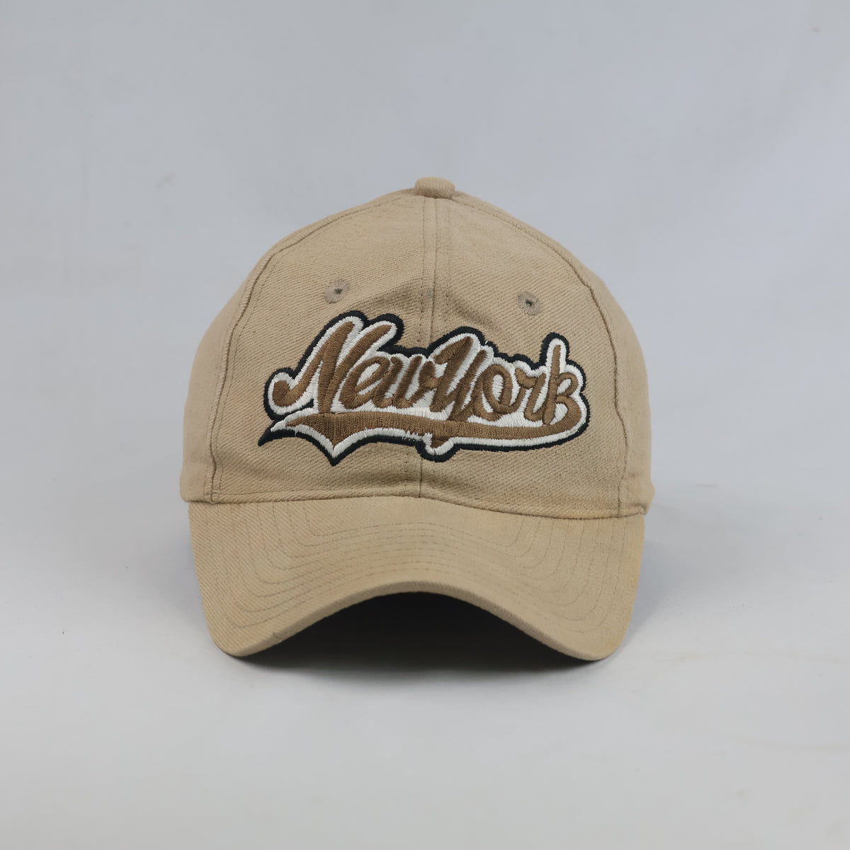 Thrifted New York Embroidered Khaki Cap – 54-55cm | 10649