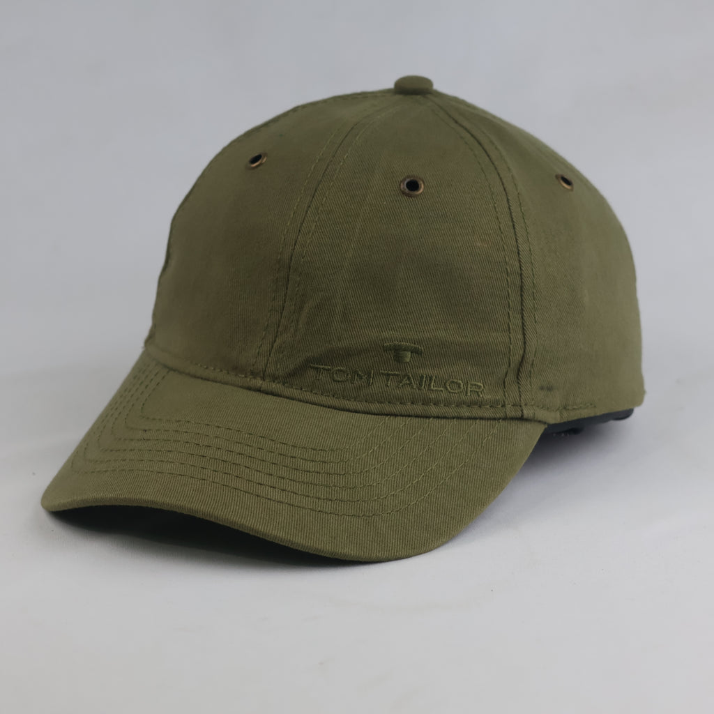 Thrifted Tom Tailor Olive Green Cotton Strapback Cap (56-57 cm) | 10749