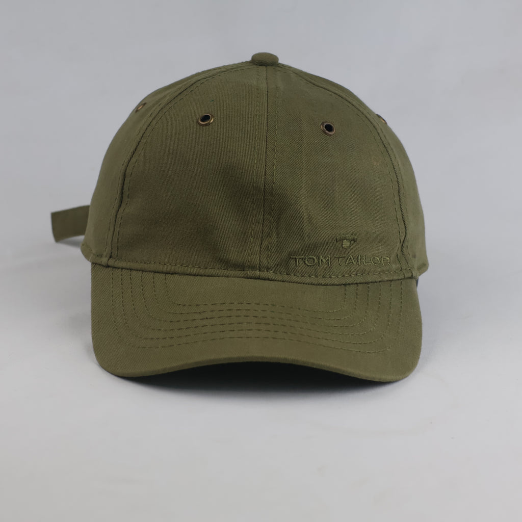 Thrifted Tom Tailor Olive Green Cotton Strapback Cap (56-57 cm) | 10749